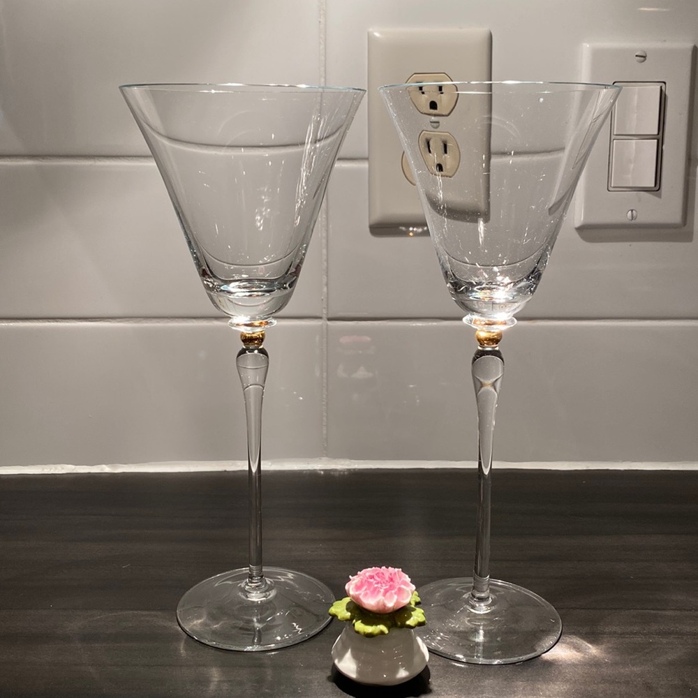 Crystal wine goblets